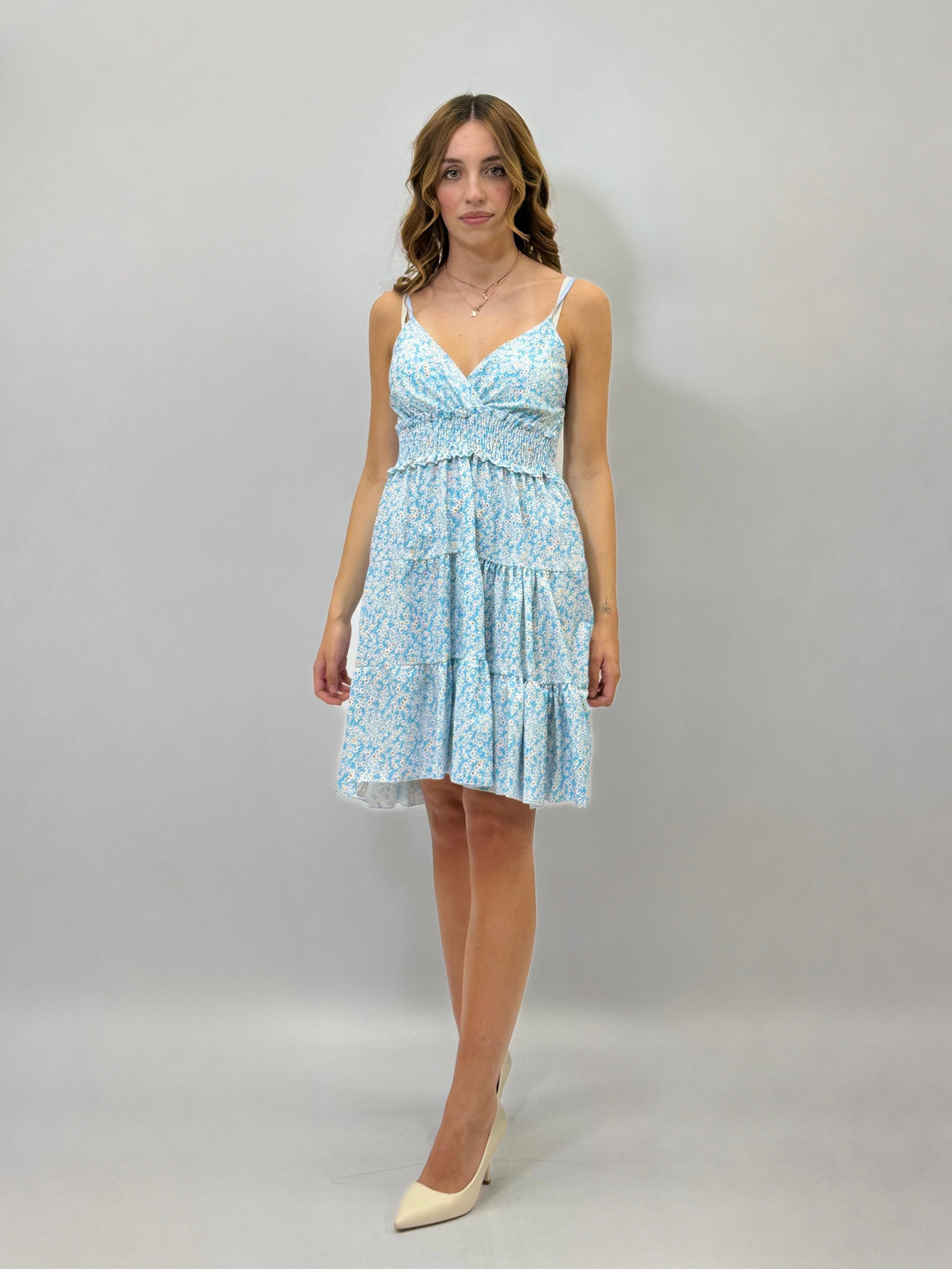 Liezel™  |  Short Floral Dress Elastic