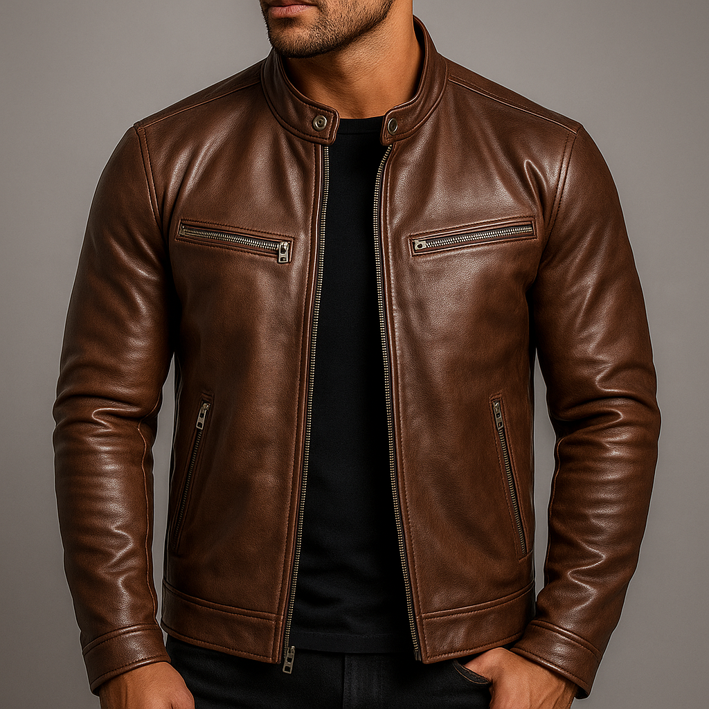 Men's Slim Fit Jacket with Zipper for Spring and Summer
