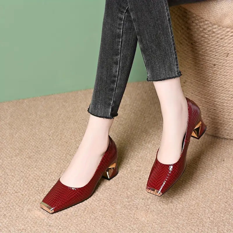 Amaris Classic Block Heel Pumps with Soft Sole, view 6 - Elena Harper