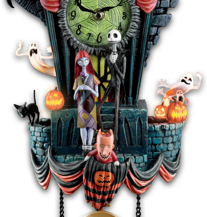 HallowClock Halloween Wall Clock, A Nightmare Before Christmas, view 4 - Elena Harper