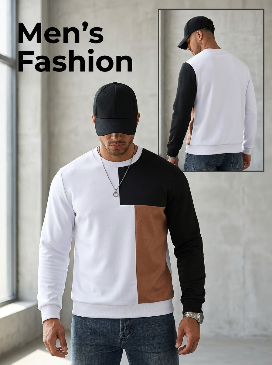 Ronald Modern Colour-Block Sweatshirt, view 7 - Elena Harper