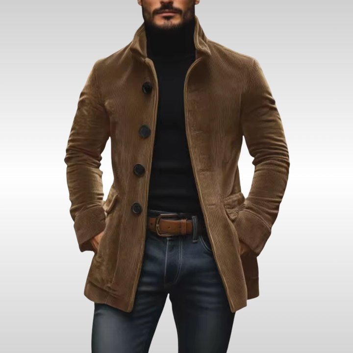 Eden Elegant Corduroy Jacket, view 2 - Elena Harper