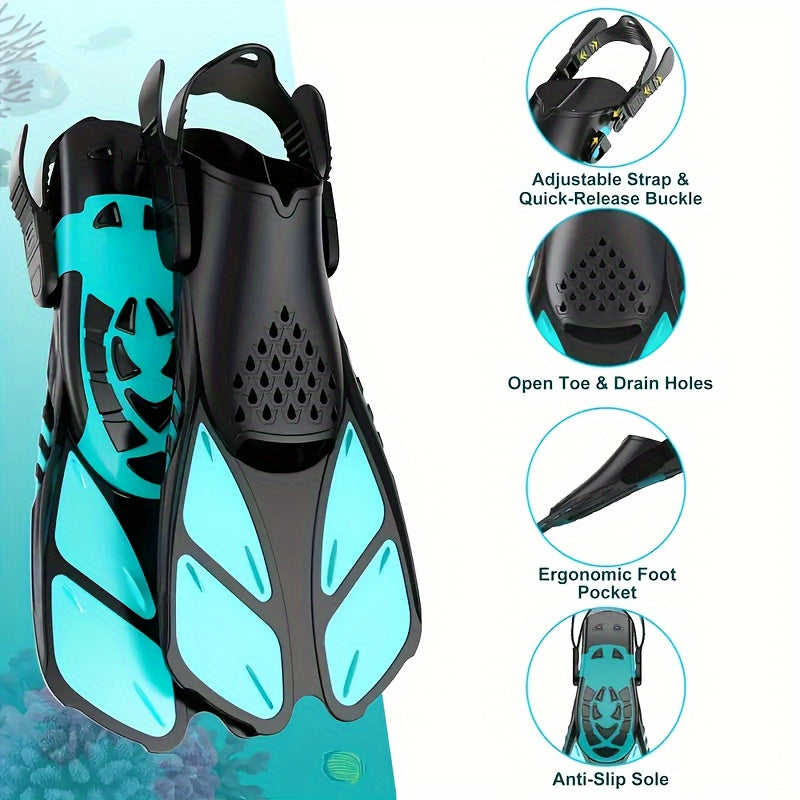 AquaFlex Snorkelling Fins Ideal for Swimming and Snorkelling, view 4 - Elena Harper
