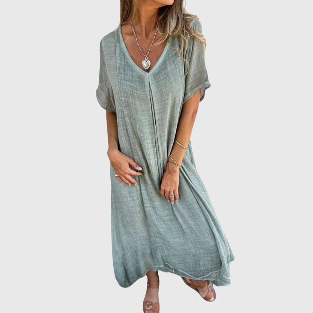 Fiona™  |  Elegant Lightweight V-neck Dress