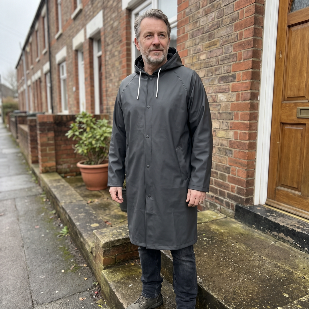 Max | Long Waterproof Rain Jacket with Hood