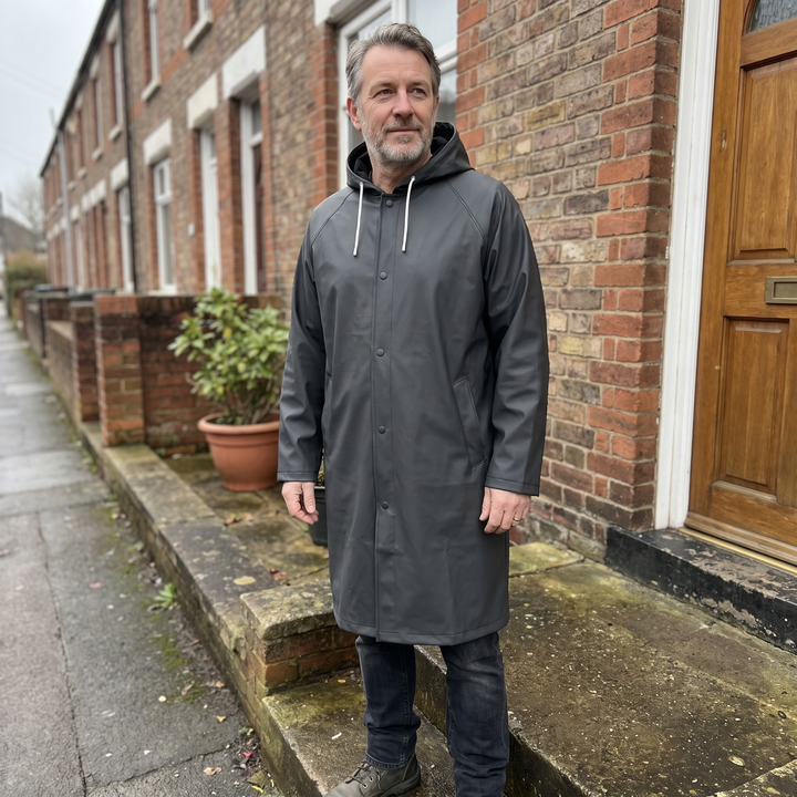 Max | Long Waterproof Rain Jacket with Hood