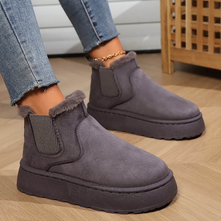 Warm Winter Boots with Thick Soles, view 6 - Elena Harper