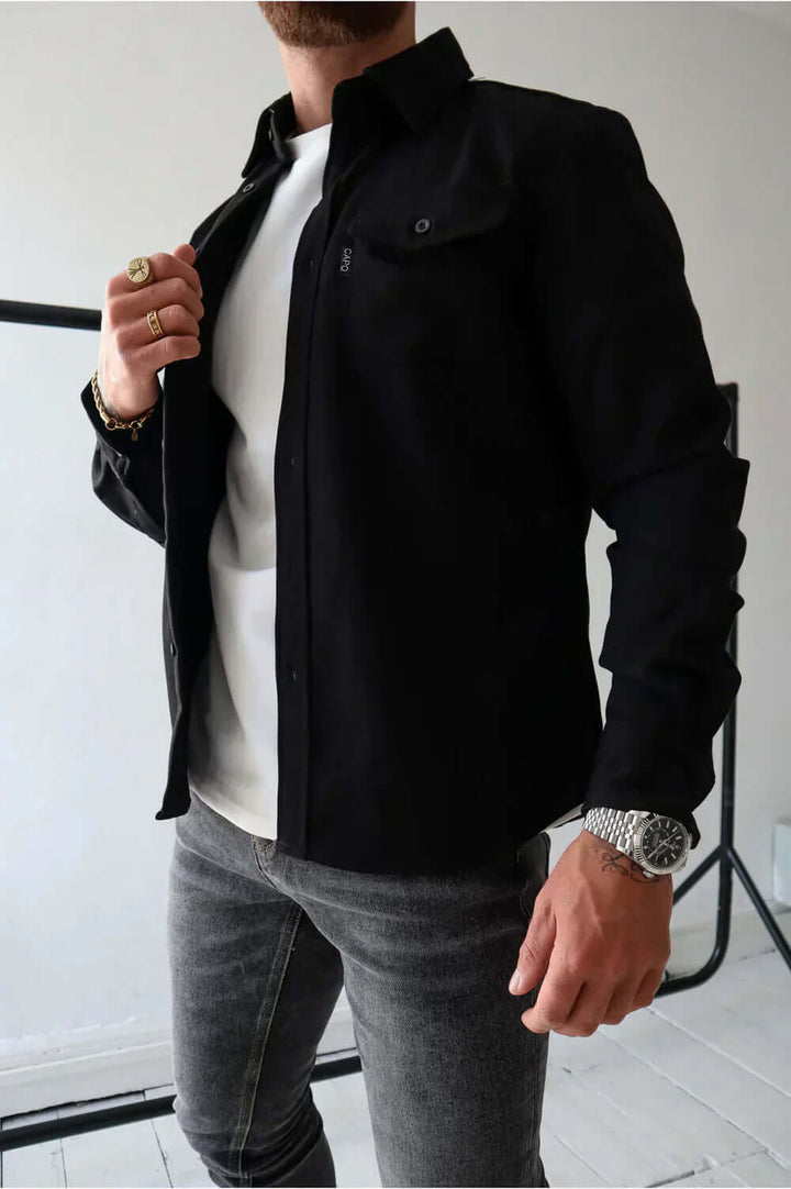 Men's Premium Overshirt Versatile & Stylish, view 3 - Elena Harper