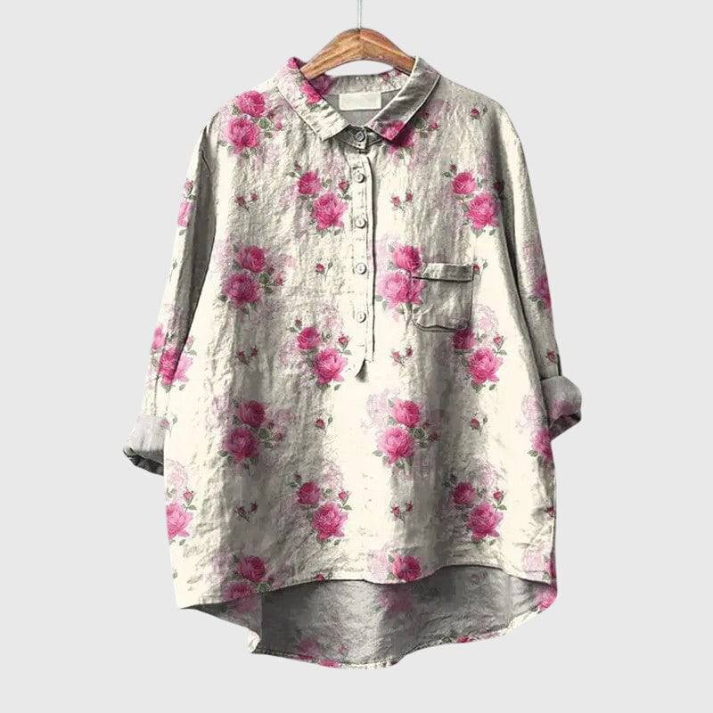 Elegant Emma & Rose Cape Town Elly™ blouse with intricate lace details and classic fit, displayed on a mannequin.