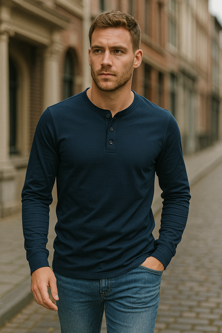 Brandon | Men's Long Sleeve Shirt with Buttons