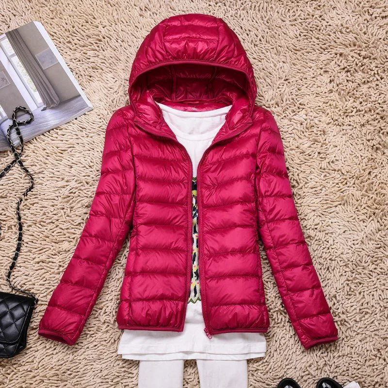 Emily Ultralight and Foldable Women's Down Jacket, view 4 - Elena Harper