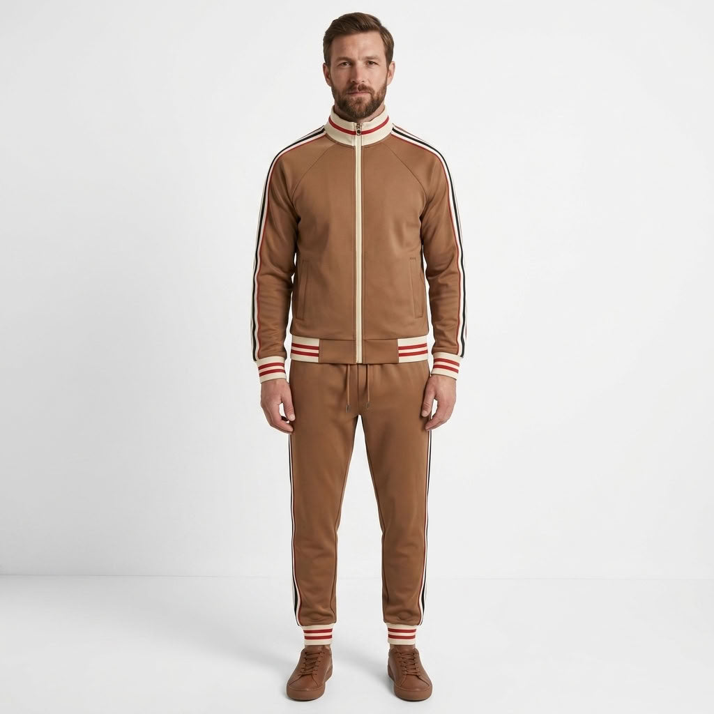 Striped Two-Piece Tracksuit For Men