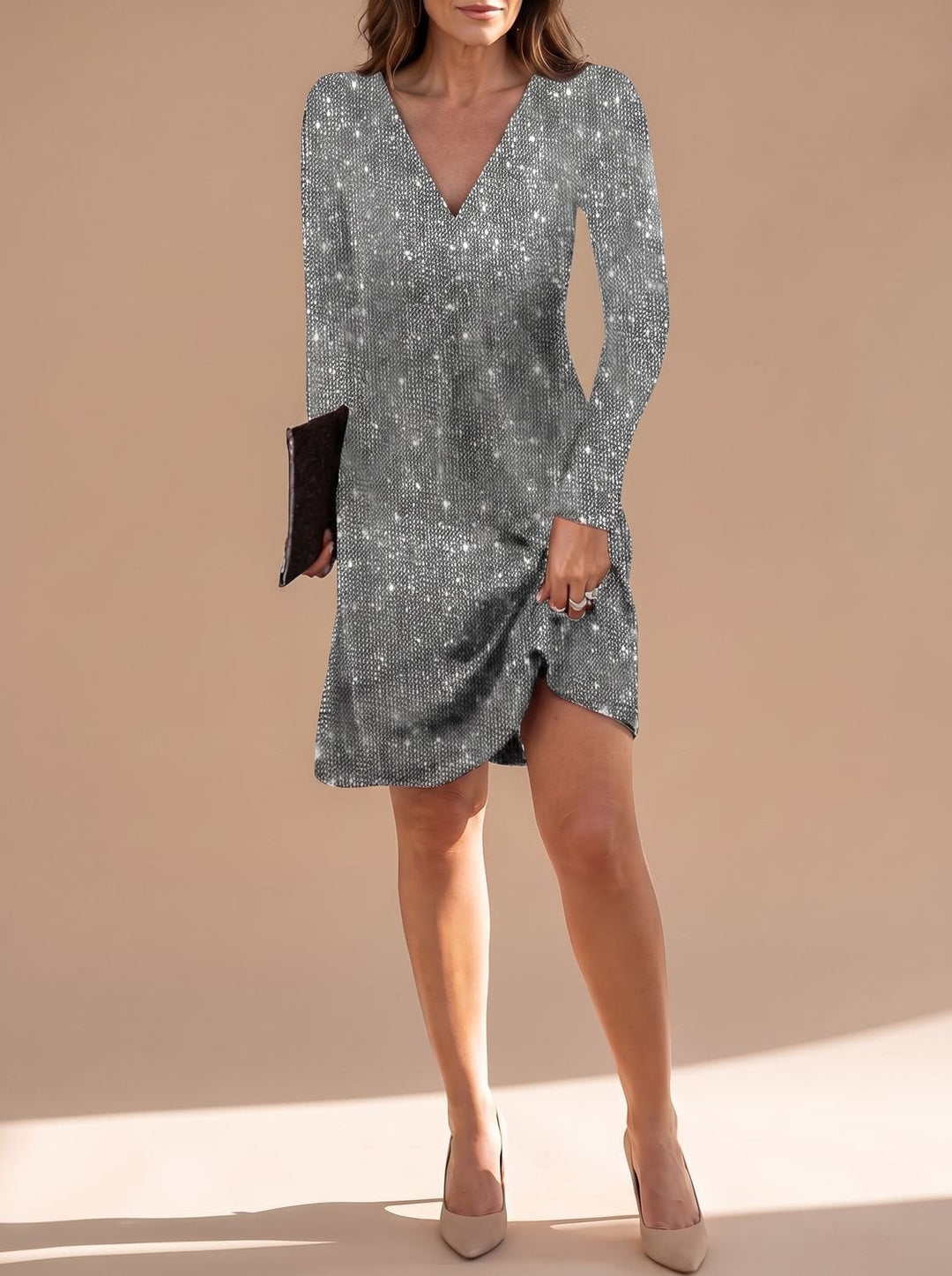 Mandy | Shimmering and Comfortable Women's Party Mini Dress with Sequins