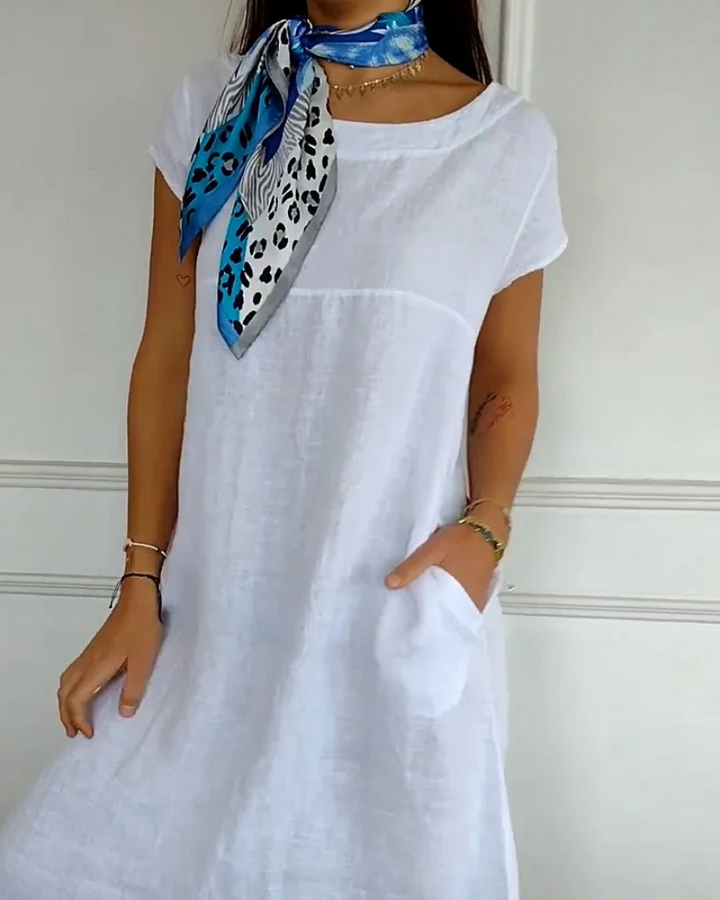 Brenna | Women's Dress with Pockets and Short Sleeves