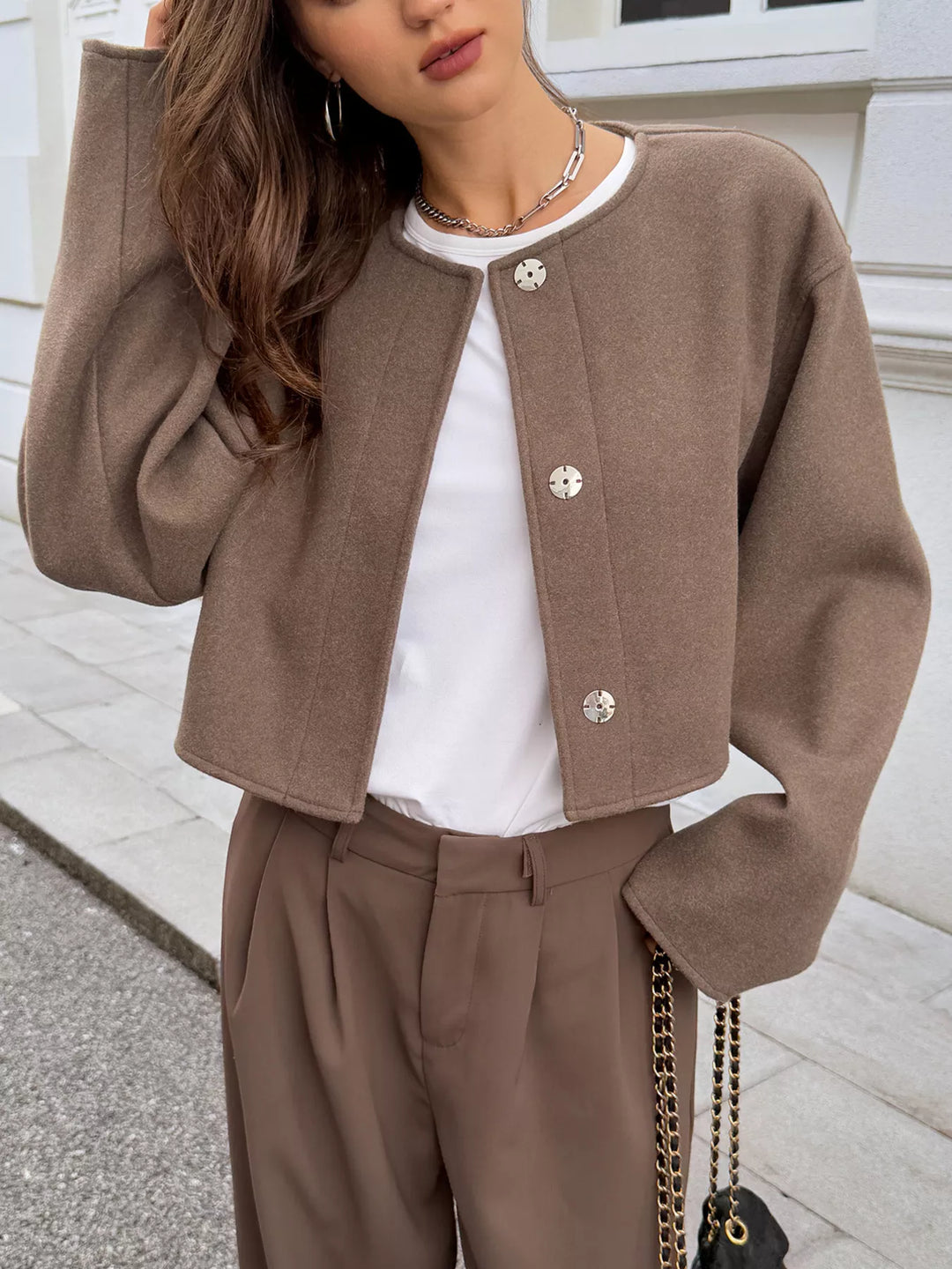 Short Wool Jacket for Women - Sabrina