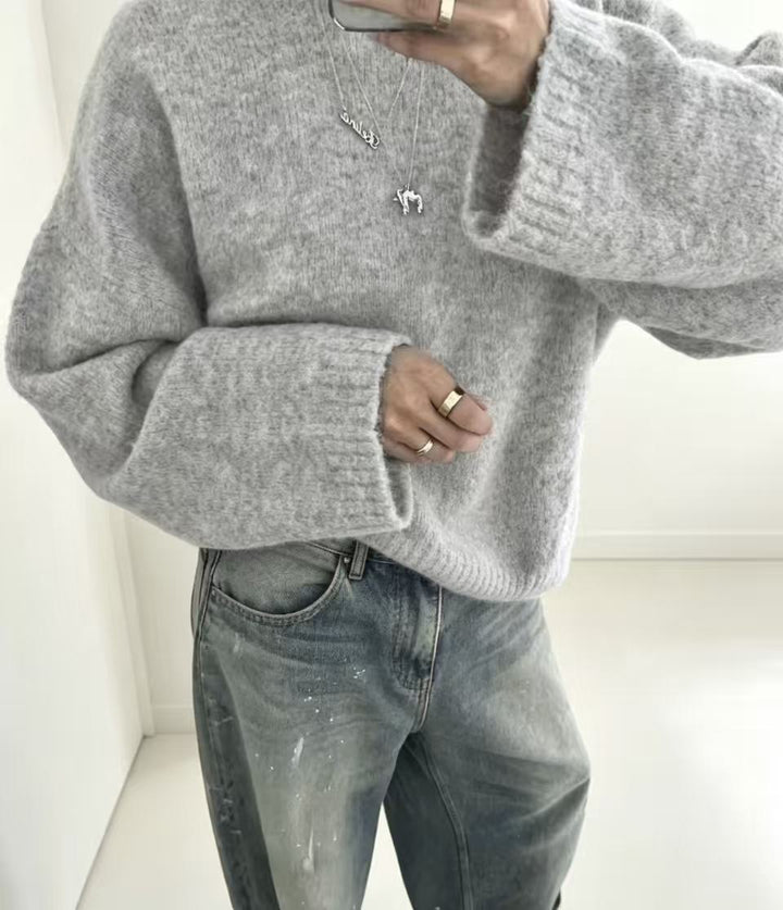 Loose Women's Knit Sweater - Soft and Easy to Wear