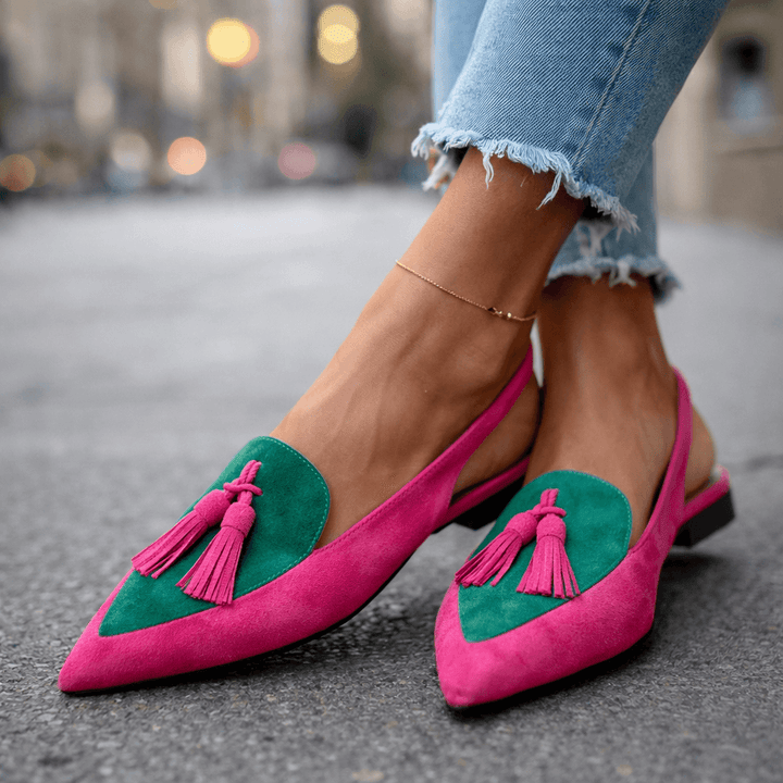 Eliza™ | Elegant Slingback Sandals with Tassels