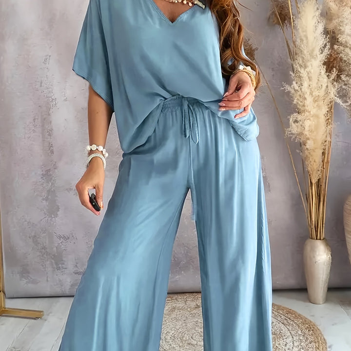 Elegant Set with V-Neck for Women, view 8 - Elena Harper