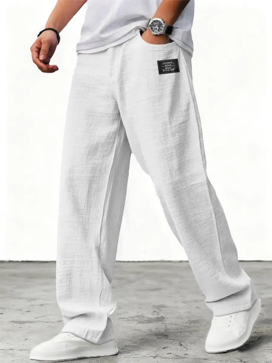 Lushan Wide Linen Pants, view 7 - Elena Harper