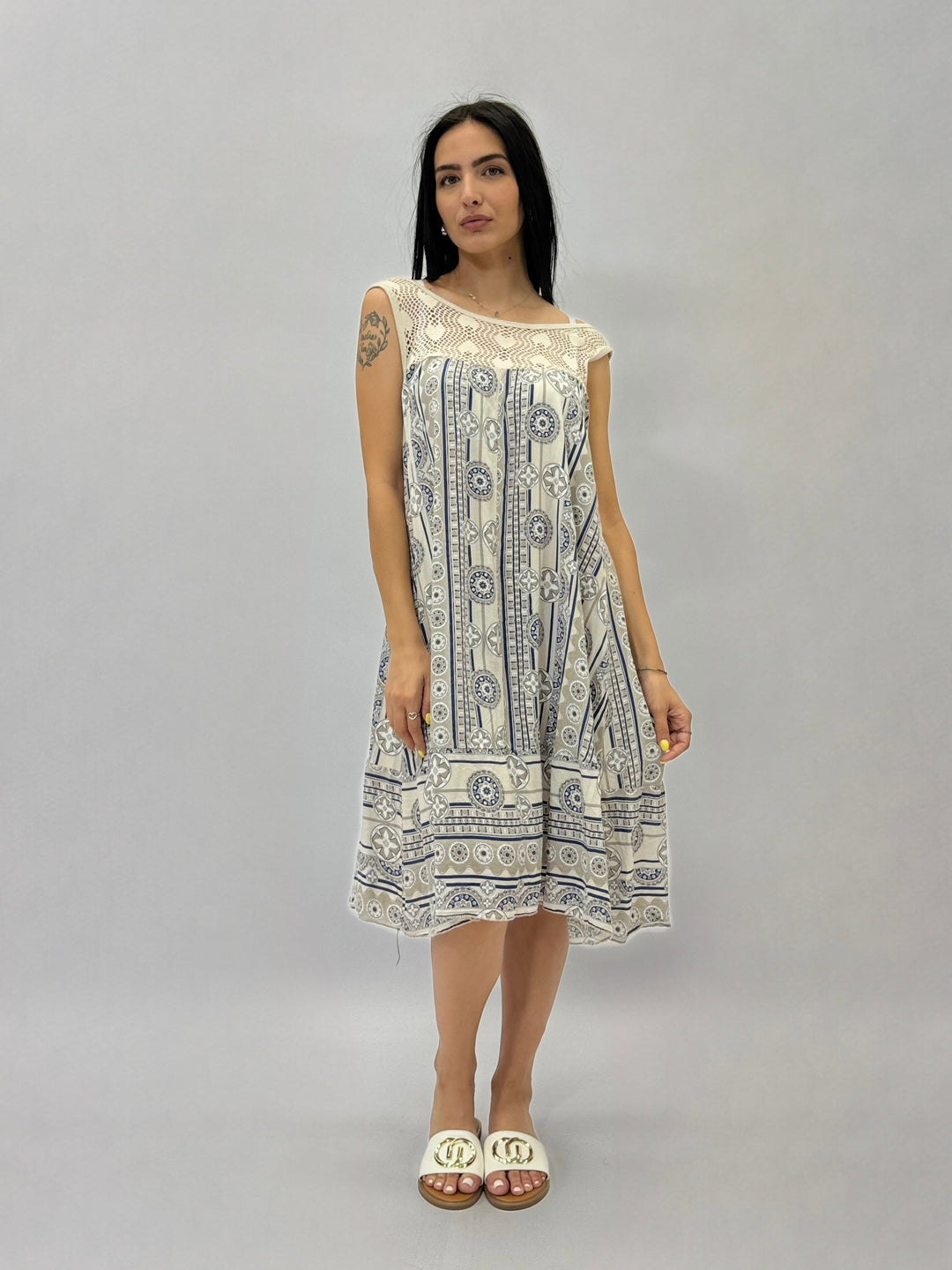 Dominique™  |  Sleeveless Dress soft luxurious fabrics Details