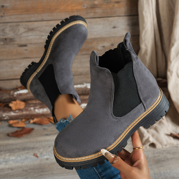 Yvonne Modern and Elegant Chelsea Platform Ankle Boots, view 5 - Elena Harper