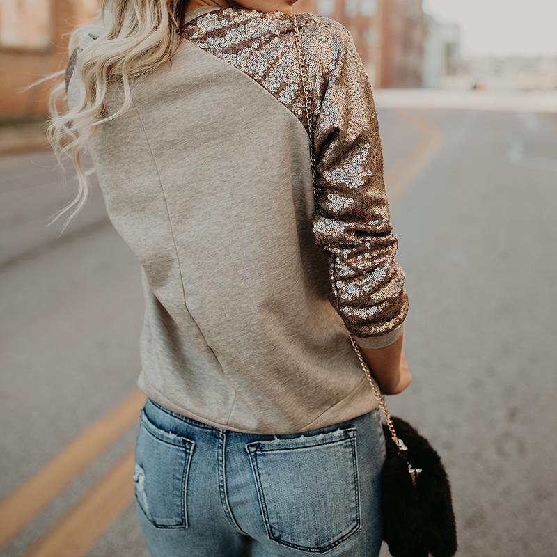 Tatjana - Women's Sequin T-Shirt for Spring Fashion