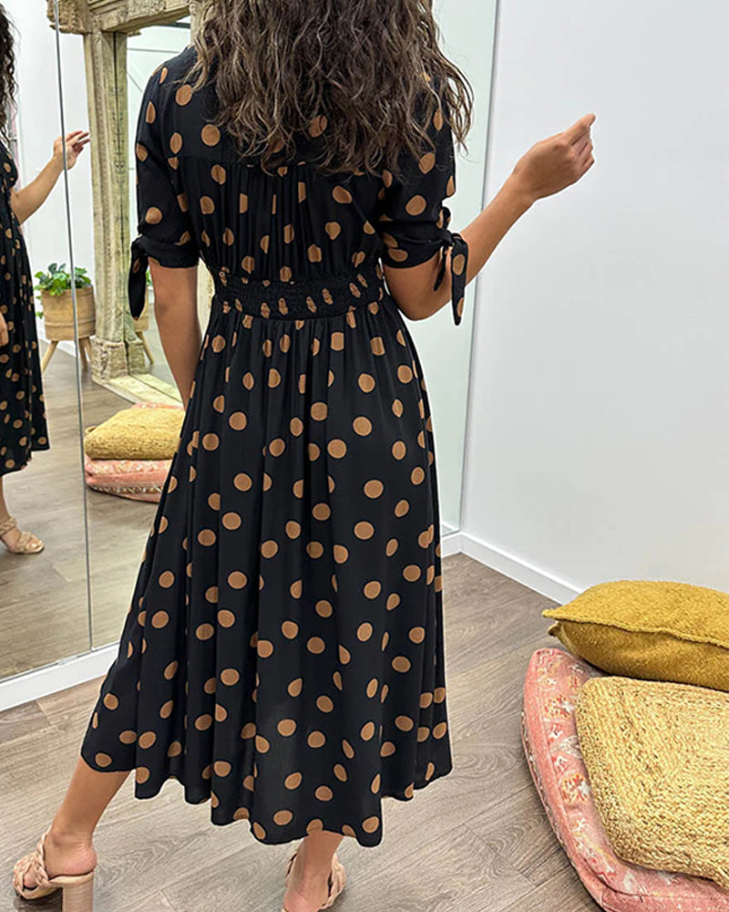 Monique™  |  Elegant Polka Dot Dress