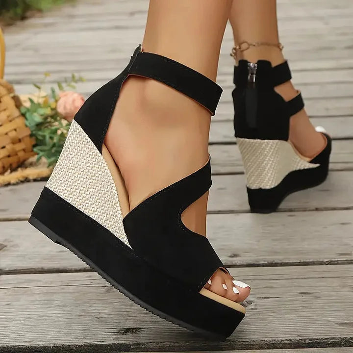 Leontyne Orthopedic Wedge Sandals, view 4 - Elena Harper