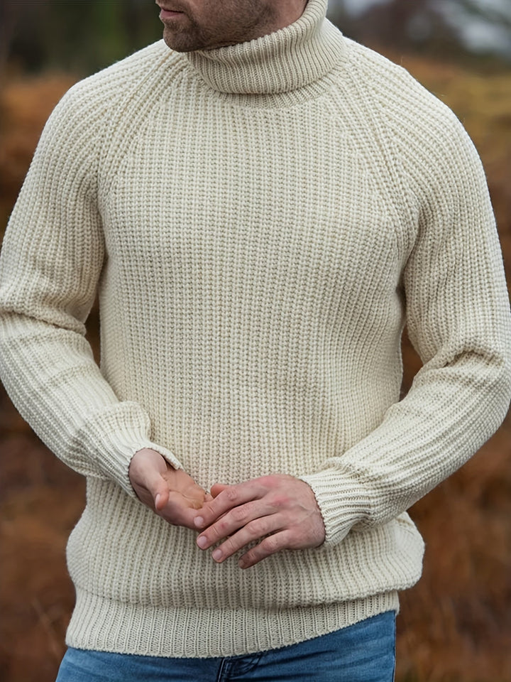 Alexander | Men's Warm Knit Sweater with Turtleneck for Winter