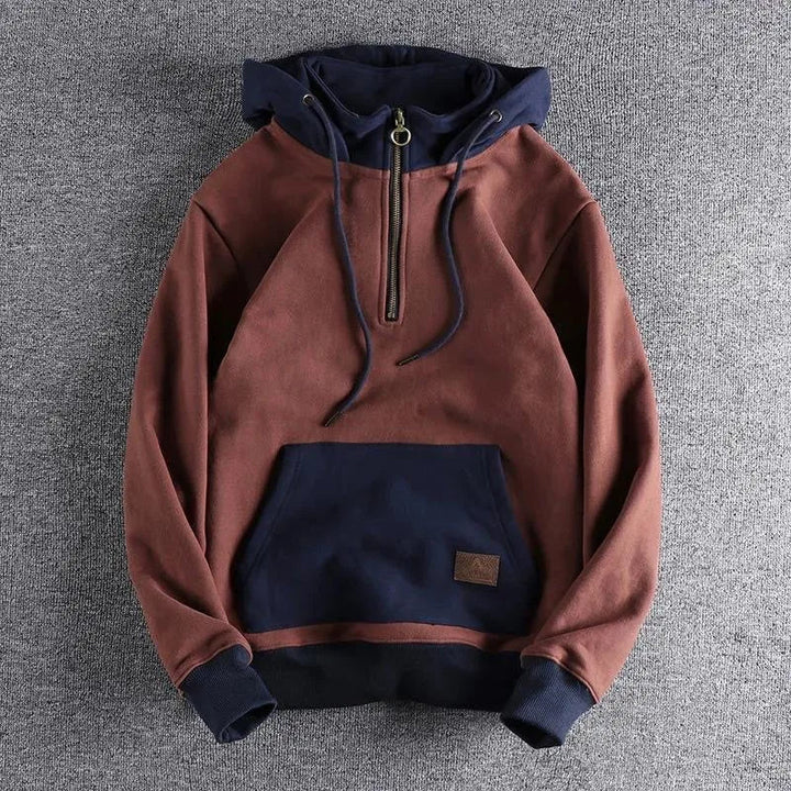 HARRINGTON OXFORD | TWO-TONE ZIP HOODIE FOR MEN