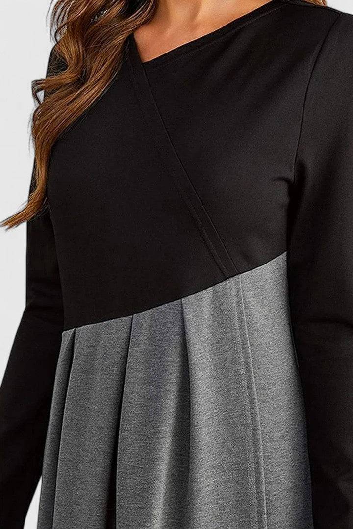 Emma & Rose Cape Town Janet™ long sleeve maxi dress, flowing fabric, elegant design, and full-length silhouette.