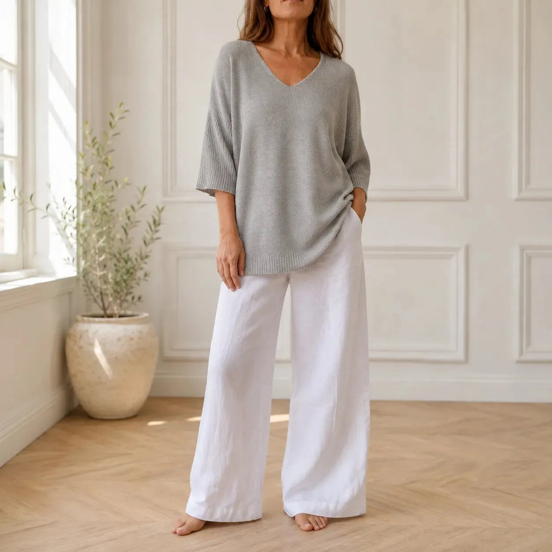 Maya | Casual and Stylish Women's Knit Tunic Top with V-Neck