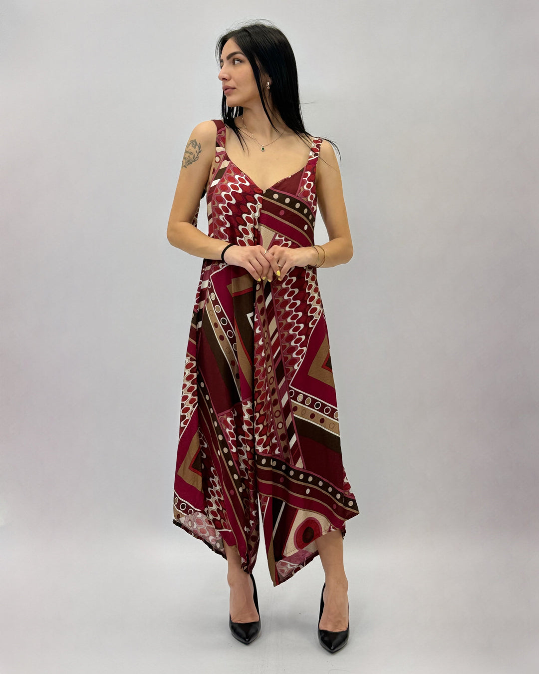 Esmé™  |  Sleeveless Jumpsuit Detail Print