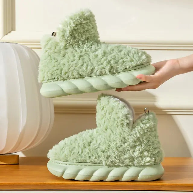 LunaStep Plush Anti-Slip Platform Slippers, view 9 - Elena Harper