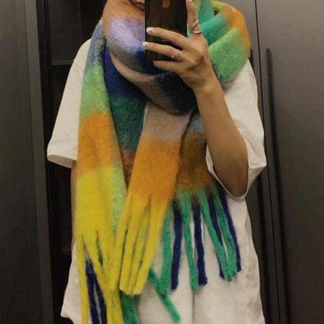 Warm Plaid Scarf