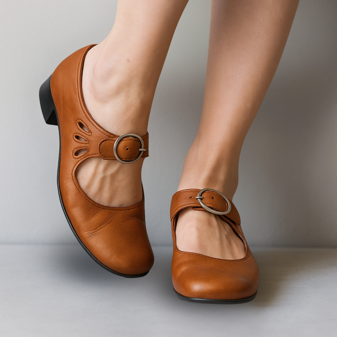 Els - Women's Orthopaedic Leather Sandals with Wedge Sole
