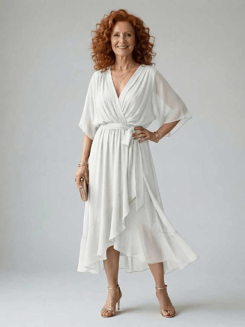 Elric™  |  Light Drape Midi Dress
