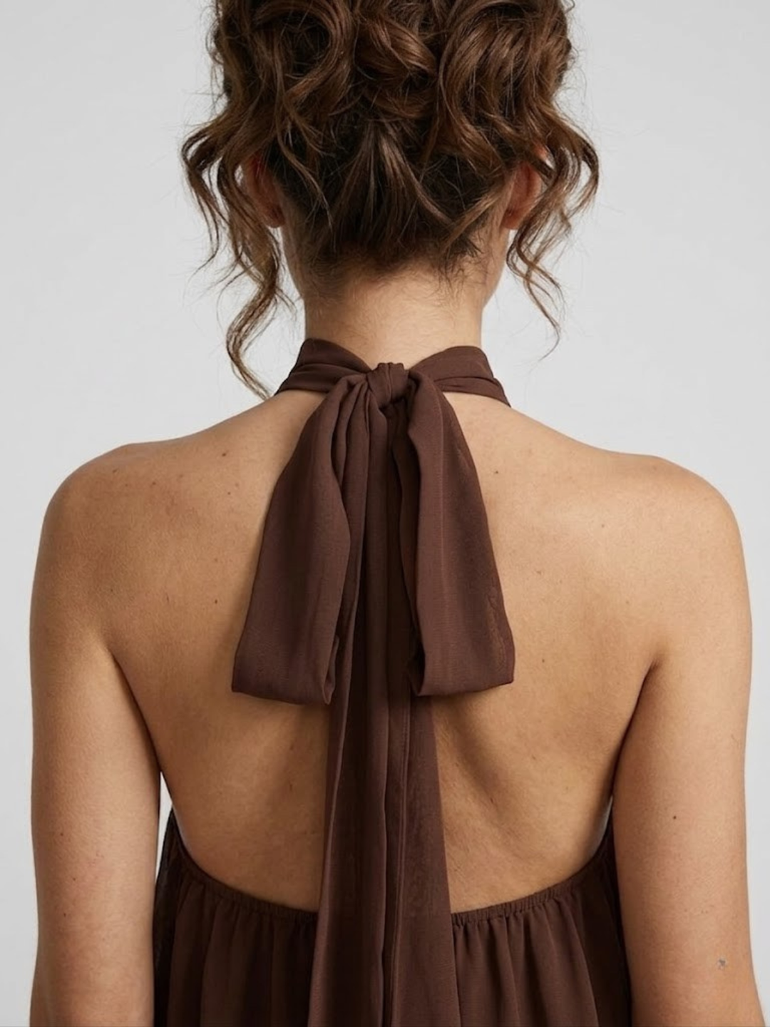 Short Women's Dress Backless Halter Neck – Ruffled Summer Dress
