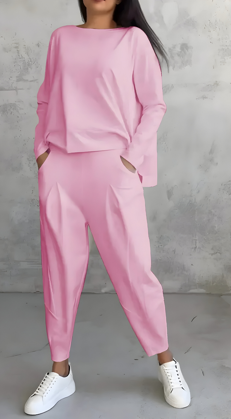 Arlen Elegant Minimalist Two-Piece Set, view 9 - Elena Harper