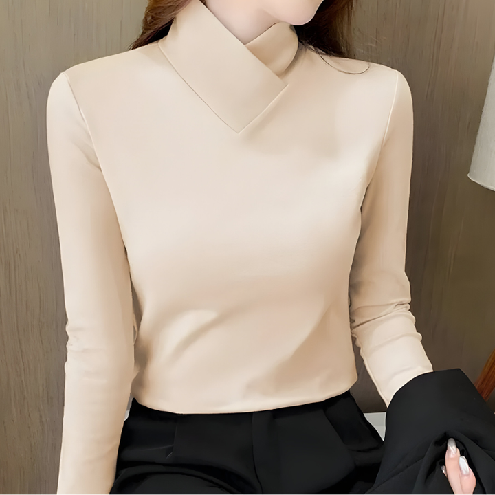 Mira™ | Elegant Minimal Long Sleeve Top