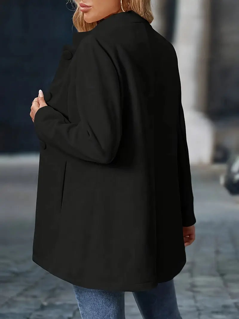 Valérie - Elegant Buttoned Jacket with High Collar