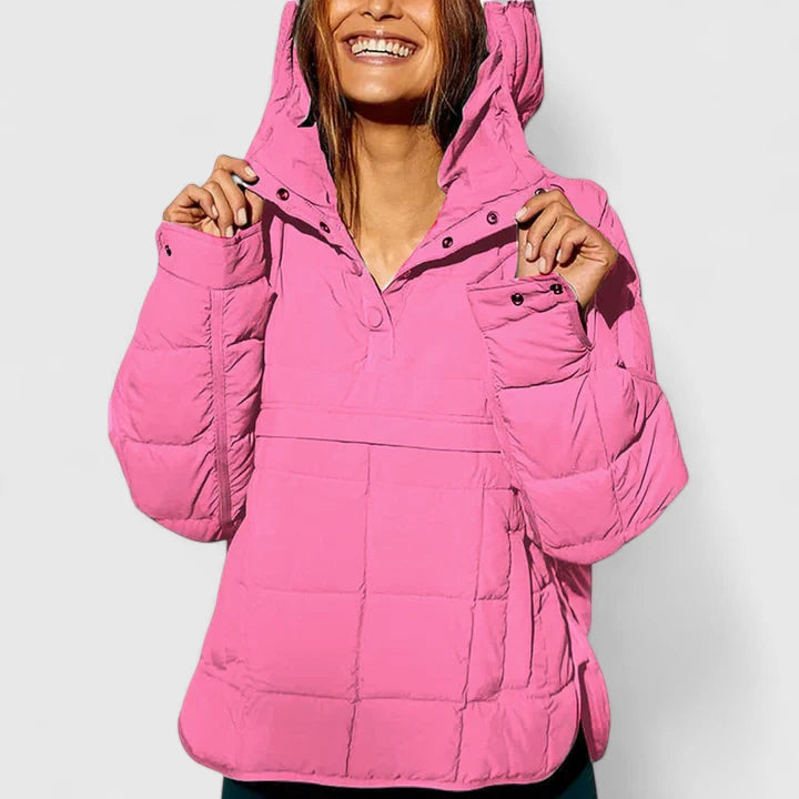 Women's Oversized Waterproof Puffer Jacket - Warm and Stylish