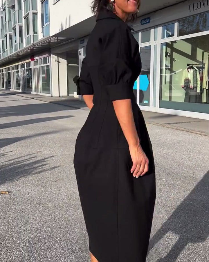 Lunya Elegant Loose Dress, view 4 - Elena Harper