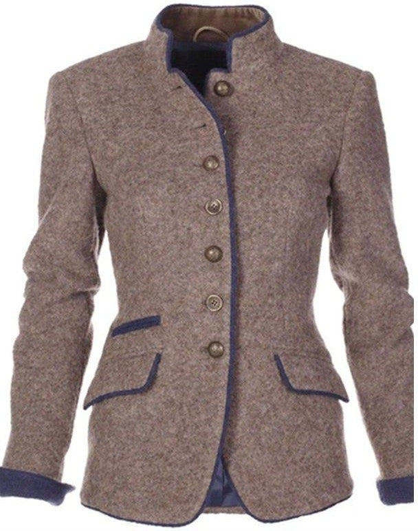 Amiya - Stylish Women's Coat in Solid Color