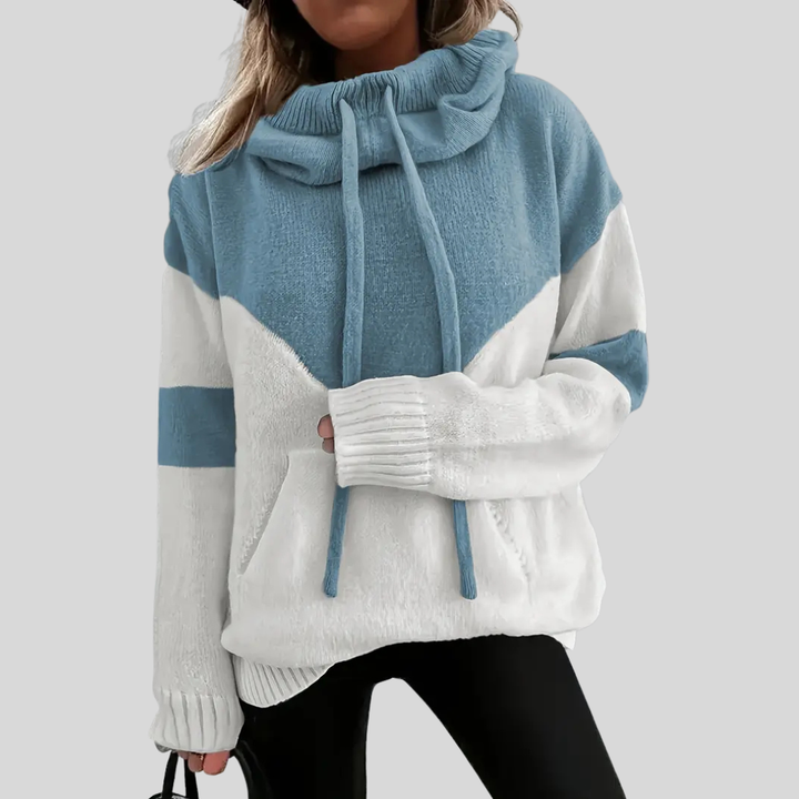 RÍONA Dual-Tone Cosy Hoodie, view 5 - Elena Harper