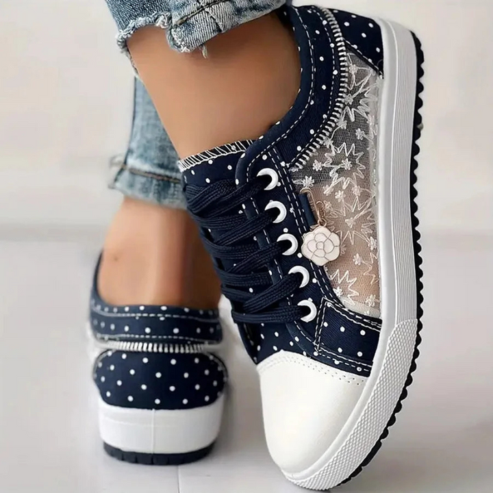 Elettra Lightweight Floral Sneakers, view 9 - Elena Harper