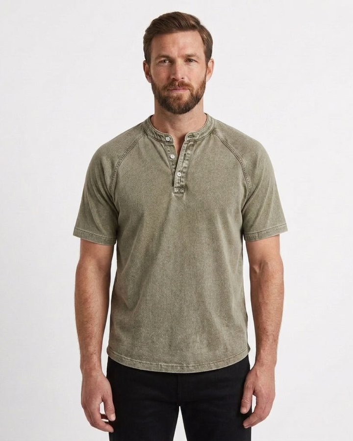 Vintage Henley T-Shirt For Men