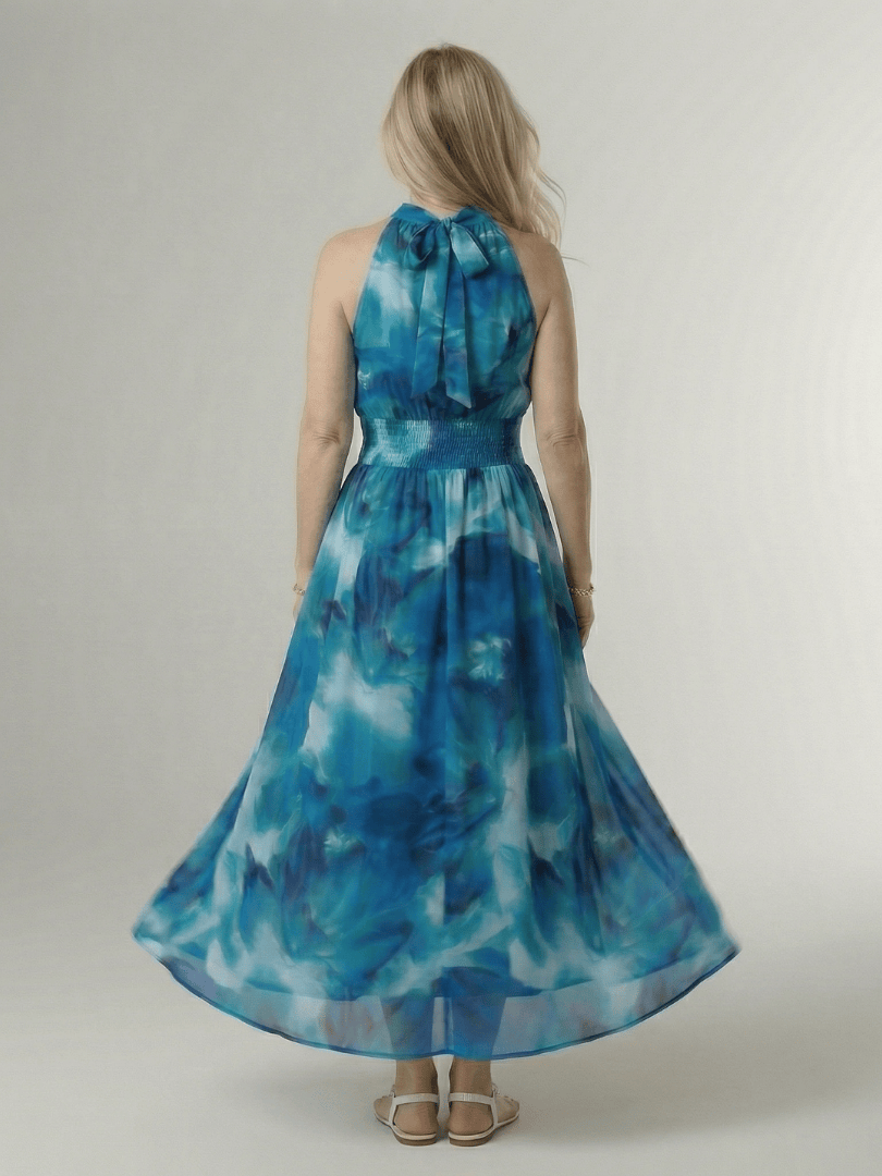 Sylin™  |  Gathered Halter Midi Dress