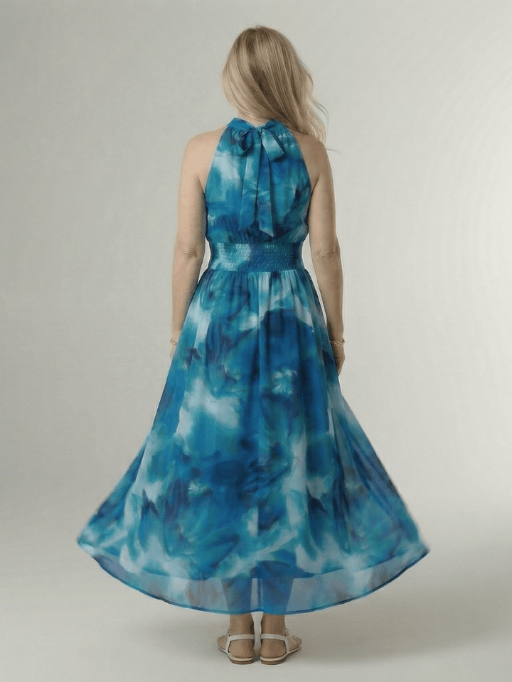 Sylin™  |  Gathered Halter Midi Dress