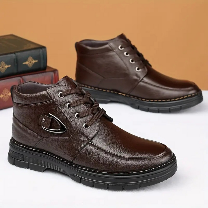 Severino Soft Leather Ankle Boots - Elena Harper